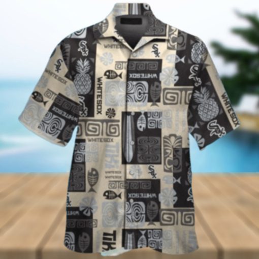 White Sox Hawaiian Shirt With Polynesian Tattoo Patterns