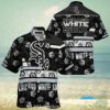 Surfing Baltimore Oriole Hawaiian Shirt With Monochrome Leaves