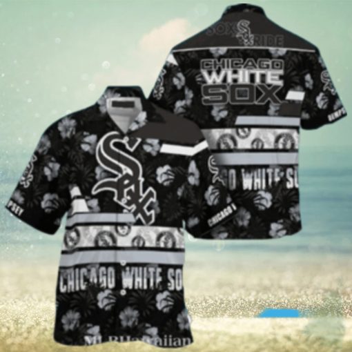 White Sox Pride Black Floral Tropical Hawaiian Shirt