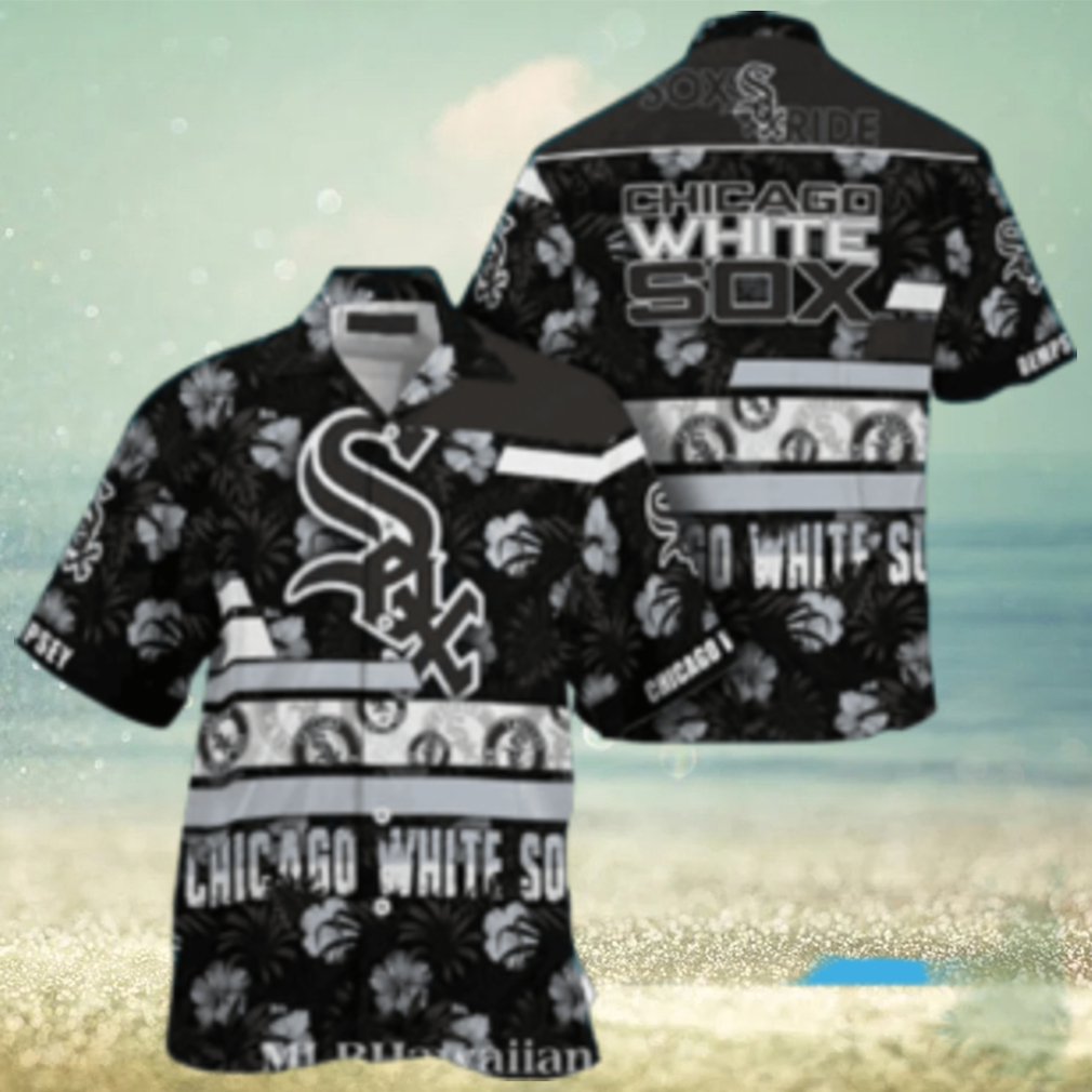 White Sox Pride Black Floral Tropical Hawaiian Shirt White Sox Pride Black Floral Tropical Hawaiian Shirt