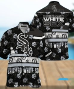 White Sox Pride Black Floral Tropical Hawaiian Shirt