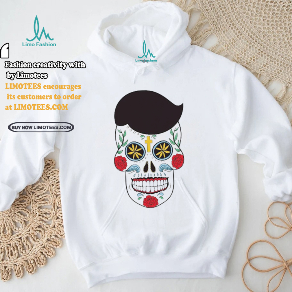 White Sugar skull with floral pattern T Shirt White Sugar skull with floral pattern T Shirt