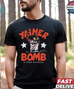 Yainer Diaz #21 Houston H Town Baseball Yanier Bomb Painting Signature t shirt