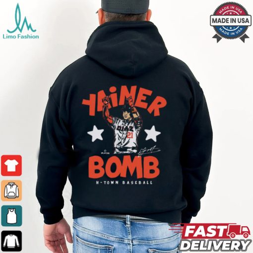 Yainer Diaz #21 Houston H Town Baseball Yanier Bomb Painting Signature t shirt