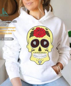 Yellow Sugar Skull Diamond and Rose T Shirt, hoodie, sweater, long sleeve and tank top Yellow Sugar Skull Diamond and Rose T Shirt