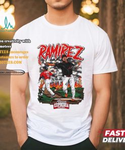 Youth Jose Ramirez baseball design cartoon shirt