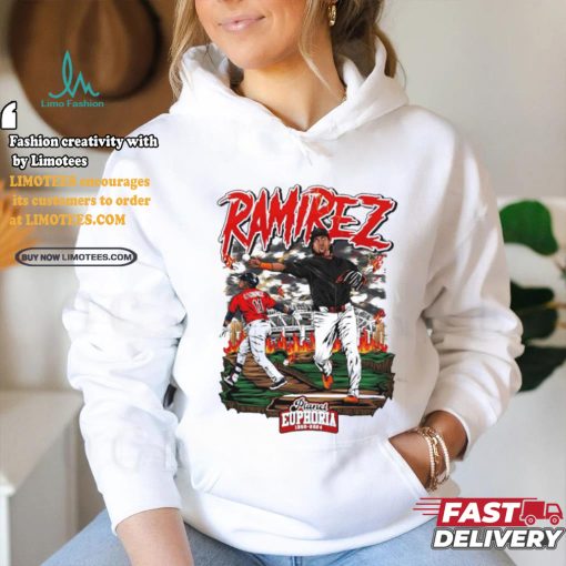 Youth Jose Ramirez baseball design cartoon shirt