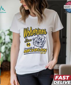 Youth Michigan Wolverines White Retro T Shirt