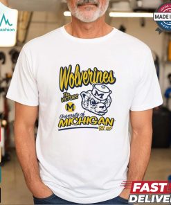 Youth Michigan Wolverines White Retro T Shirt