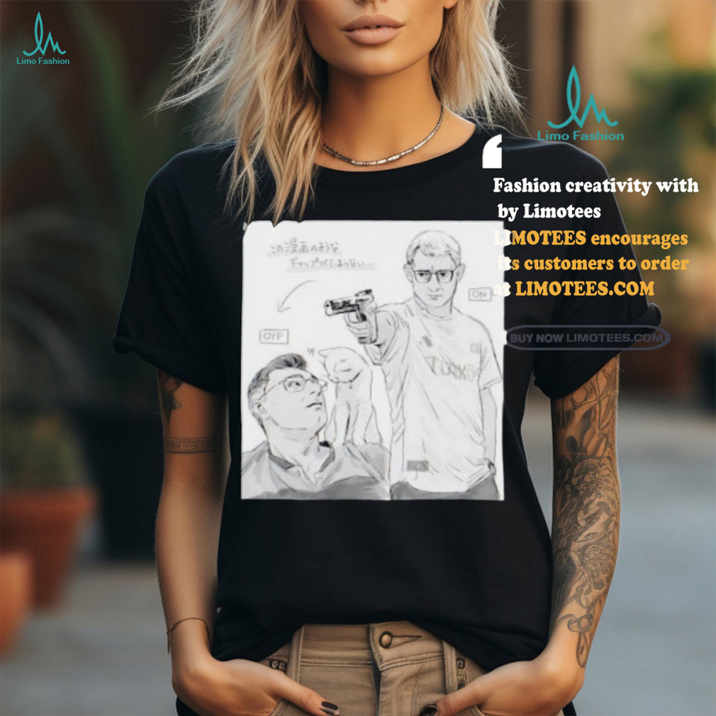 Yusuf Dikeç Turkish sport shooter Olympics 2024 with cat comic shirt Yusuf Dikeç Turkish sport shooter Olympics 2024 with cat comic shirt