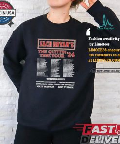 Zach Bryan’s the Quittin Time Tour 2024 Schedule Shirt