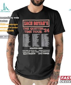 Zach Bryan’s the Quittin Time Tour 2024 Schedule Shirt