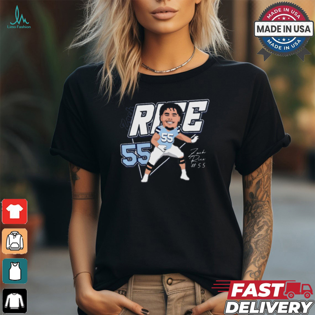 Zach Rice North Carolina Tar Heels football #55 Signature Caricature t shirt Zach Rice North Carolina Tar Heels football #55 Signature Caricature t shirt