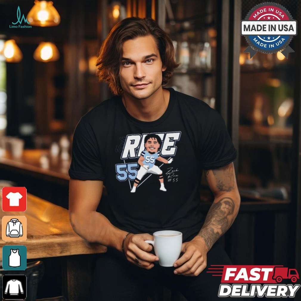 Zach Rice North Carolina Tar Heels football #55 Signature Caricature t shirt Zach Rice North Carolina Tar Heels football #55 Signature Caricature t shirt