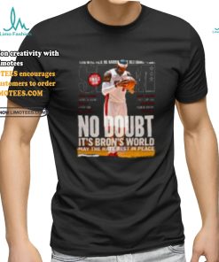 no doubt it's bron's world may the hace rest in peace shirt