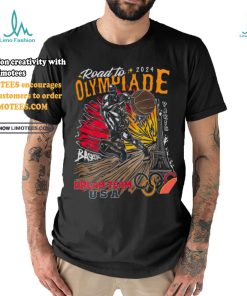 road to 2024 olympiade basketbal dream tea usa paris shirt