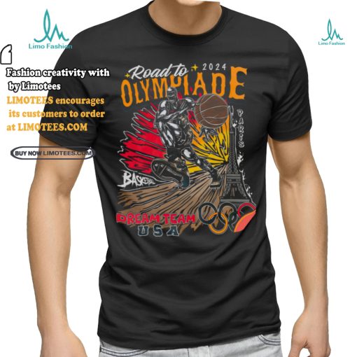road to 2024 olympiade basketbal dream tea usa paris shirt