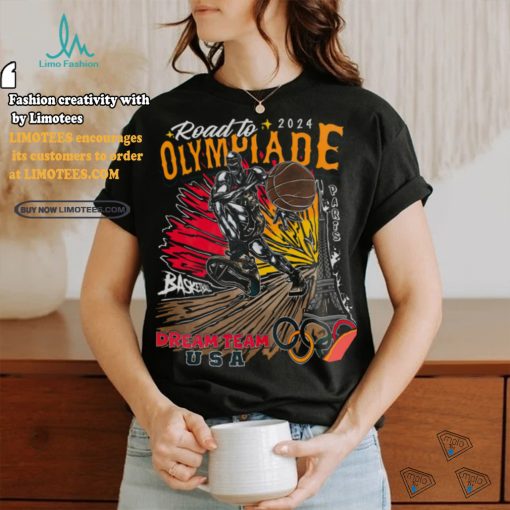 road to 2024 olympiade basketbal dream tea usa paris shirt