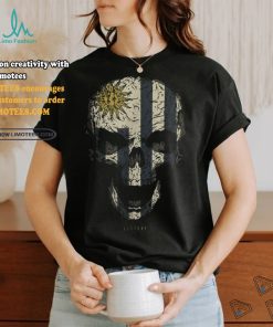 skull with uruguay flag skeleton uruguayan roots t shirt