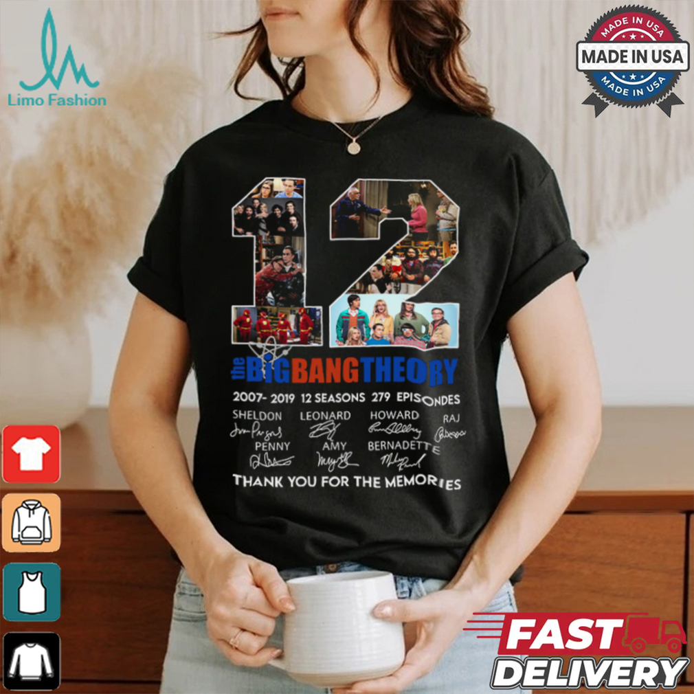 12 Years Of The Big Bang Theory 2007 2019 Thank You For The Memories Signatures T Shirt 12 Years Of The Big Bang Theory 2007 2019 Thank You For The Memories Signatures T Shirt