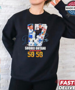 17 Shohei Ohtani Los Angeles Dodgers 50 Hr And 50 Sb Shirt