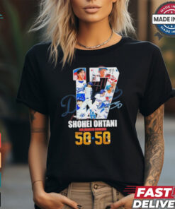 17 Shohei Ohtani Los Angeles Dodgers 50 Hr And 50 Sb Shirt