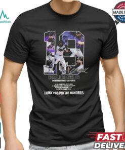 19 Charlie Blackmon Colorado Rockies 2011 – 2024 Thank You For The Memories Signature T shirt