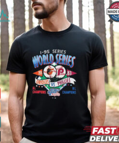 1983 World Series Duel Al Champions Baltimore Orioles Vs Philadelphia Phillies NL Champions 1983 t shirt