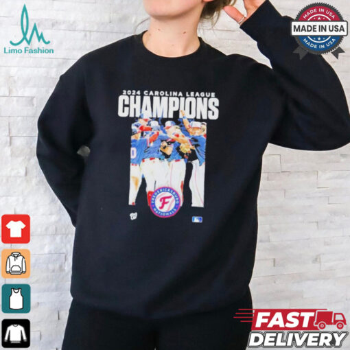 2024 Milb Carolina League Champions Fredericksburg Nationals Player Shirt
