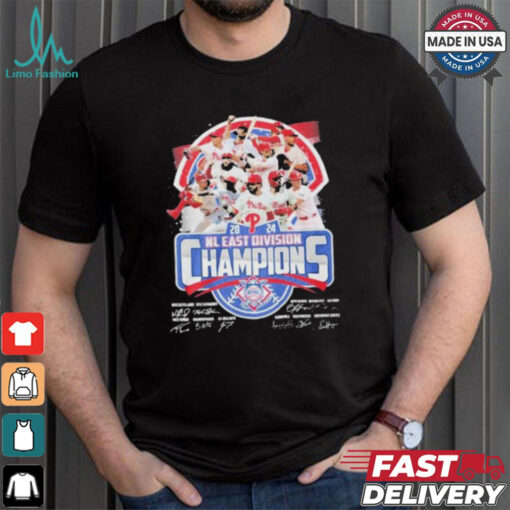 2024 NL East Champions Philadelphia Phillies Baseball Signatures Shirt