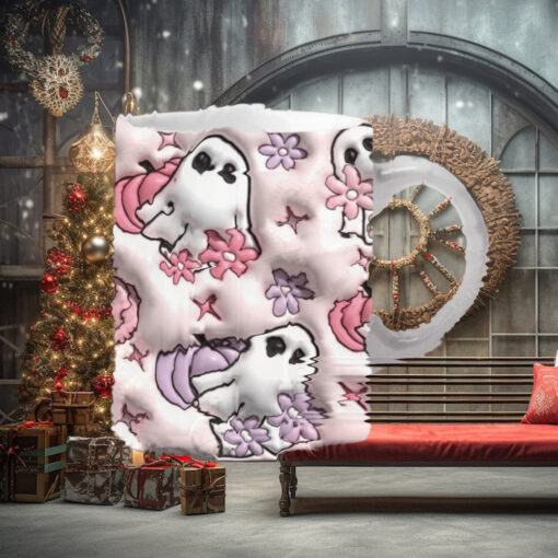 3D Floral Ghost Inflated Mug Wrap