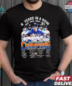 4 Years In A Row Houston Astros We Own The 2024 AL West Division Champions Signatures Shirt