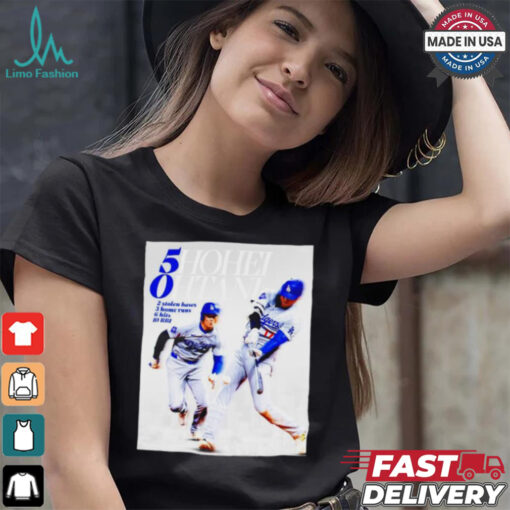 5hohei 0htani LA Dodgers 2 stolen bases 3 home runs 6 hits 10 RBI T shirt