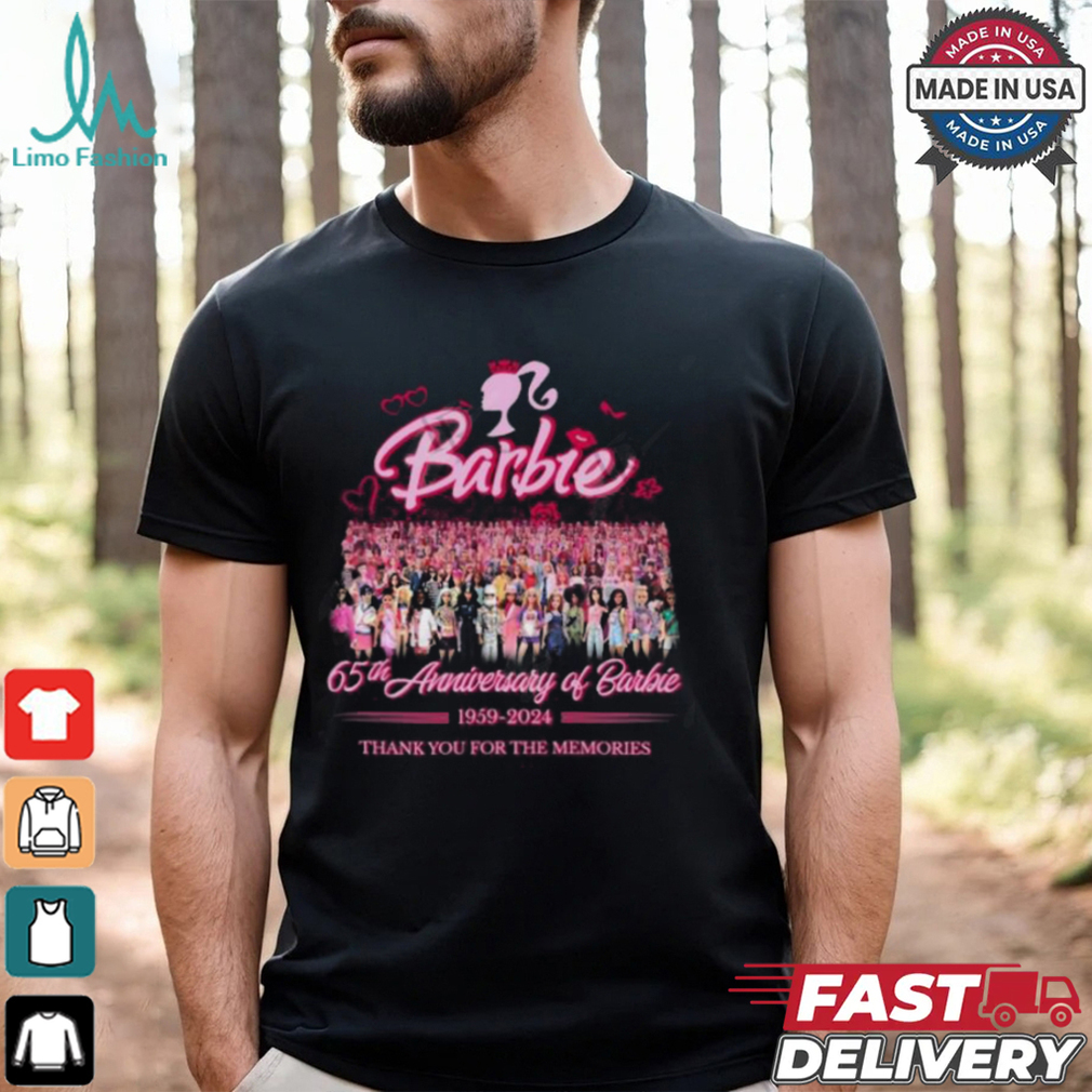 65th Anniversary Of Barbie 1959 2024 Thank You For The Memories T Shirt 65th Anniversary Of Barbie 1959 2024 Thank You For The Memories T Shirt