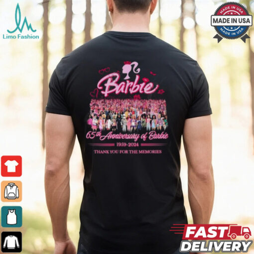 65th Anniversary Of Barbie 1959 2024 Thank You For The Memories T Shirt