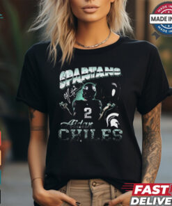 Aidan Chiles Michigan State Spartans 90s Graphic Signature t shirt