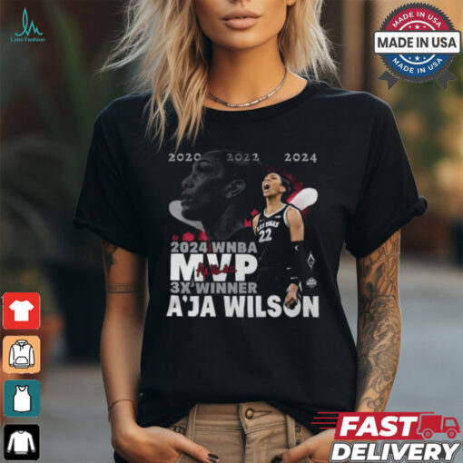 A’ja Wilson Las Vegas Aces Stadium Essentials 2024 WNBA MVP 3X Winner Graphic t shirt