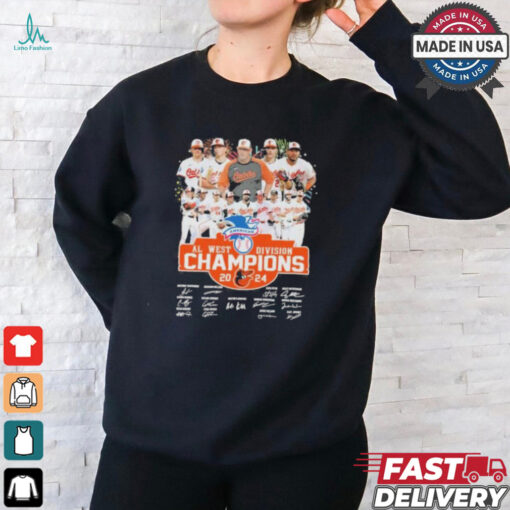 Al West Division America Logo Champions Orioles Teams Play Signature 2024 Shirt