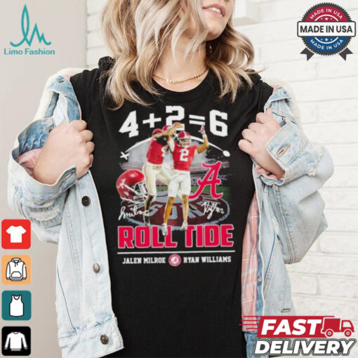 Alabama Crimson Tide Jalen Milroe x Ryan Williams Signature Roll Tide T Shirt