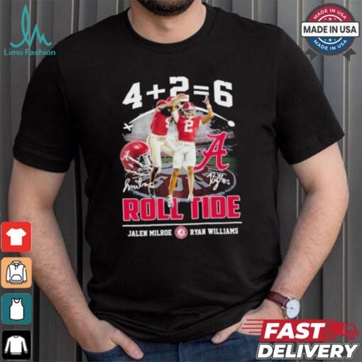 Alabama Crimson Tide Jalen Milroe x Ryan Williams Signature Roll Tide T Shirt