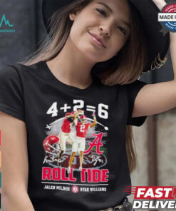 Alabama Crimson Tide Jalen Milroe x Ryan Williams Signature Roll Tide T Shirt