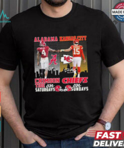 Alabama Crimson Tide On Saturdays X Kansas City Chiefs On Sundays Shirt