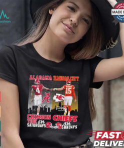 Alabama Crimson Tide On Saturdays X Kansas City Chiefs On Sundays Shirt