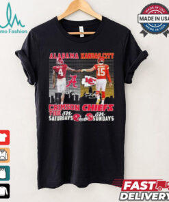 Alabama Crimson Tide On Saturdays X Kansas City Chiefs On Sundays Shirt