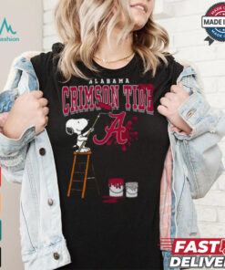 Alabama Crimson Tide Snoopy Painting Shirt
