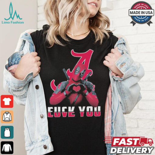 Alabama Crimson Tide X Deadpool Fuck You Love You Shirt