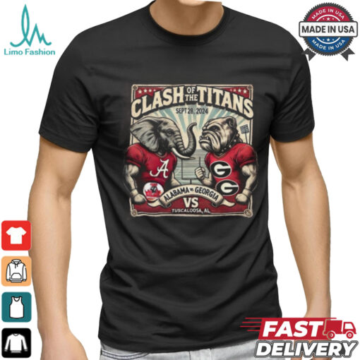 Alabama Vs Georgia Clash Of The Titans Sept 28 2024 T shirt