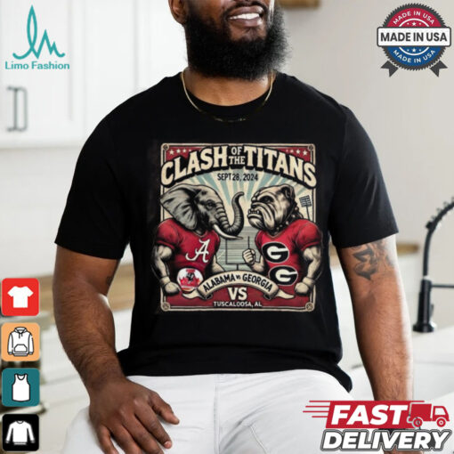 Alabama Vs Georgia Clash Of The Titans Sept 28 2024 T shirt