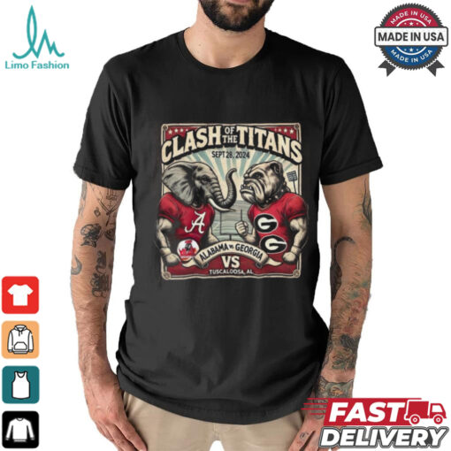 Alabama Vs Georgia Clash Of The Titans Sept 28 2024 T shirt