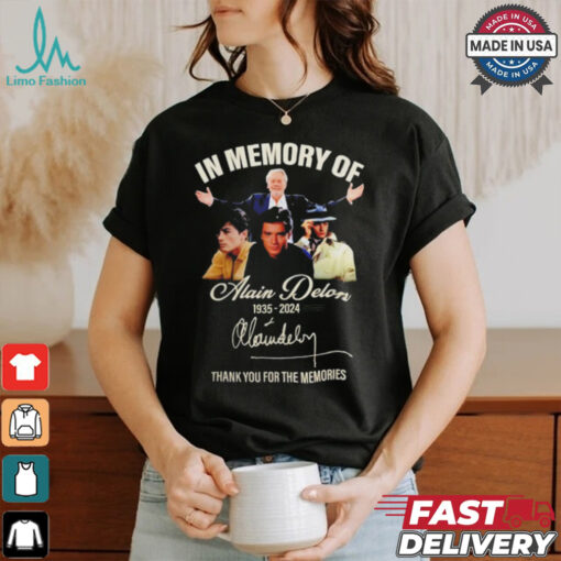 Alain Delon In Memory Of 1935 2024 Thank You For The Memories Signature Shirt